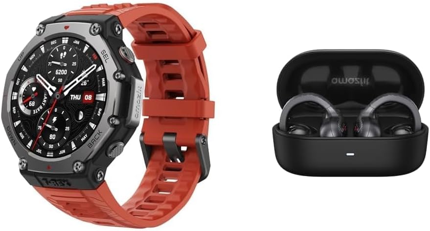AMAZFIT T-Rex 3 Outdoor Smartwatch 48mm AMOLED Display, Offline Maps & Navigation, 6 Satellite Systems Dual Band GPS, 27 Days Battery Life, NFC Payment, 170 Sports Mode, 45m Freediving for Adventure