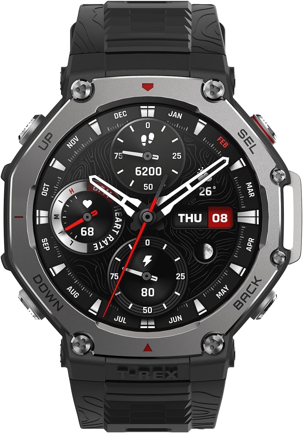 AMAZFIT T-Rex 3 Outdoor Smartwatch 48mm AMOLED Display, Offline Maps & Navigation, 6 Satellite Systems Dual Band GPS, 27 Days Battery Life, NFC Payment, 170 Sports Mode, 45m Freediving for Adventure
